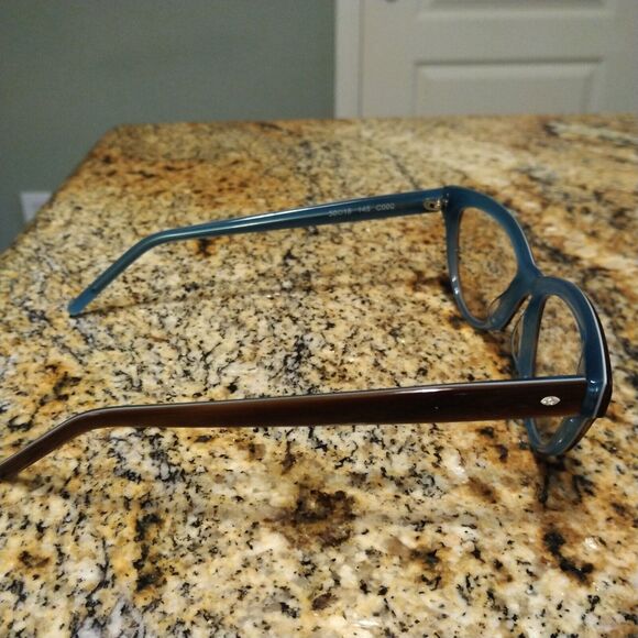 See Eyewear 1413 Cat Eye Eyeglass Frames Blue Brown 50 18 145 Italy Made - Picture 6 of 13